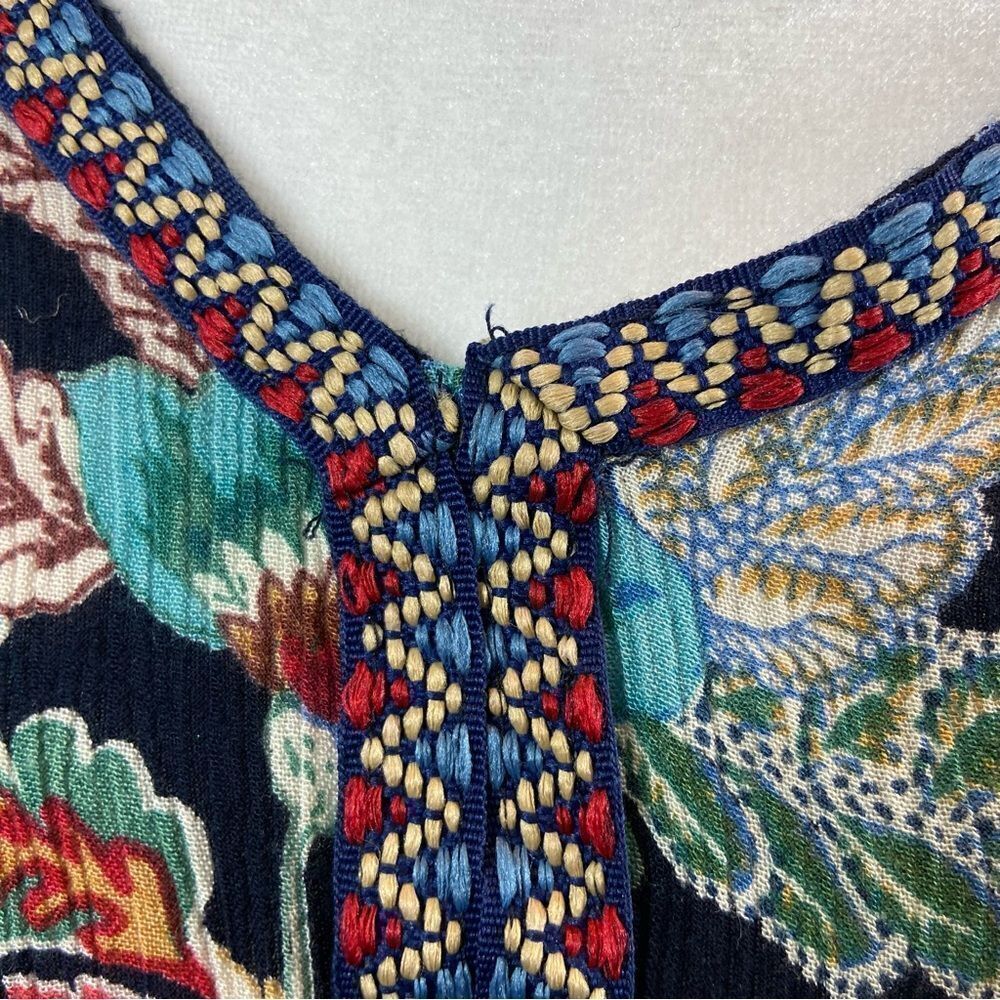 Patrons of Peace V Neck‎ Floral Sleeveless Blouse Size Small - Picture 8 of 9